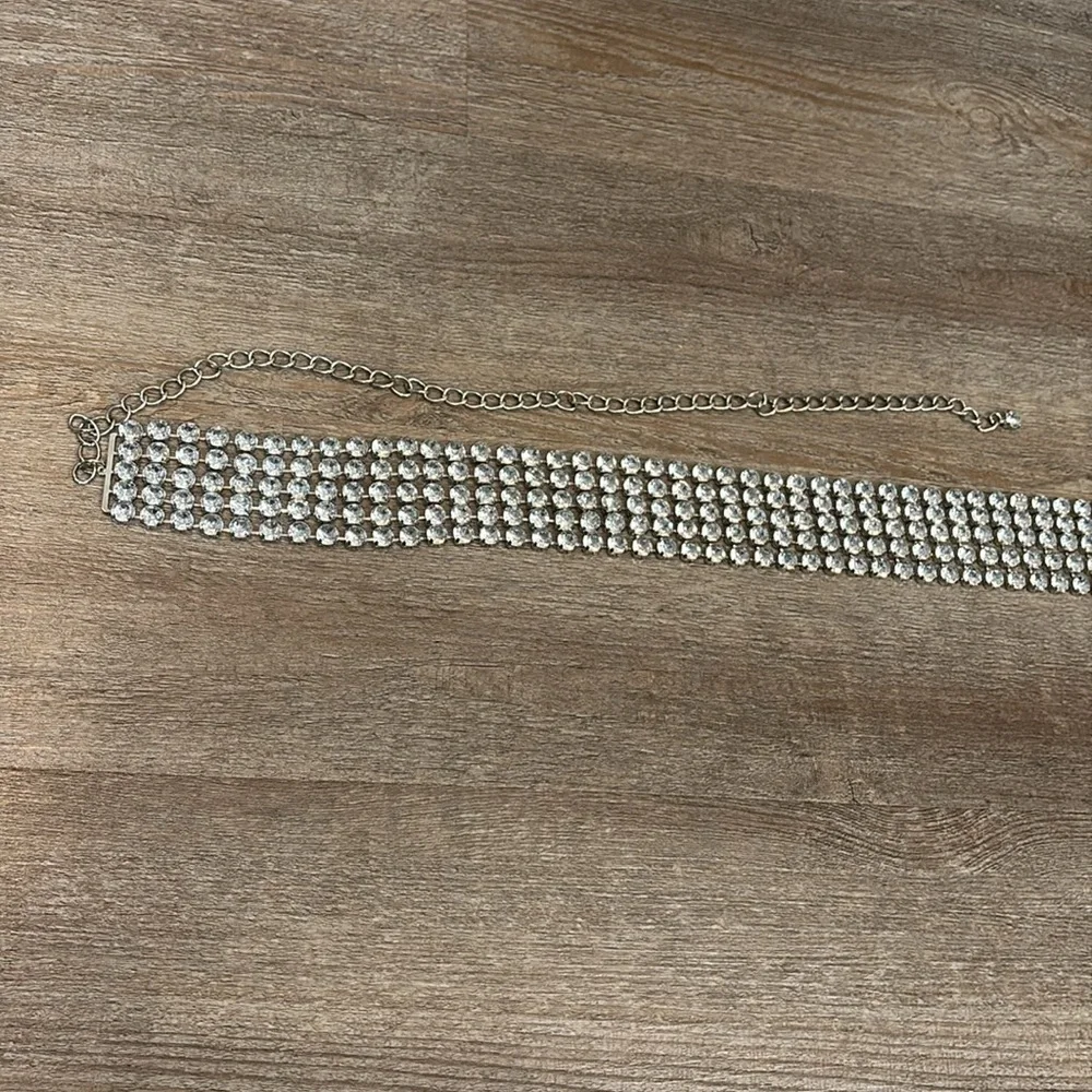 Rhinestone Belt. Approx 45” total length. Adjustable. - Picture 3 of 8